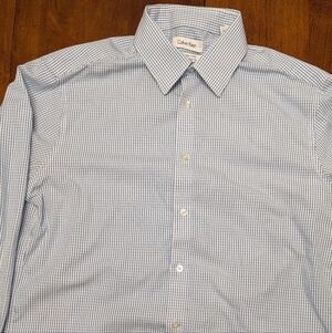 Calvin Klein Blue Checkered Men's Shirt